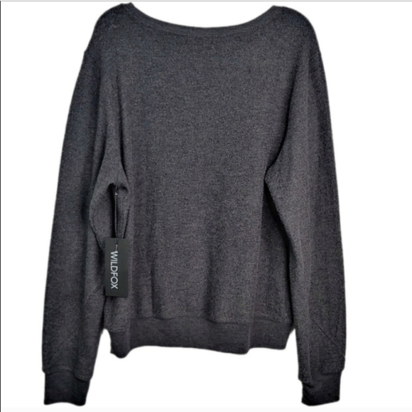 Wildfox Sommers After the Rain Gray Rainbow Sweatshirt Top Women's Size XS - Picture 7 of 8